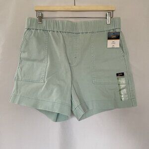 NWT Lee Womens Relaxed Fit Sea Green Shorts Medium Size 14 Summery Style